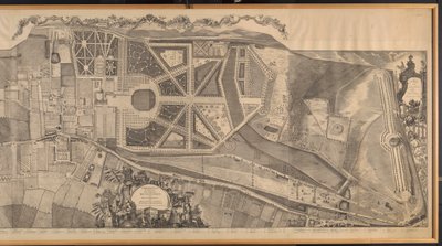 Levantamiento topográfico de la parroquia de Kensington con planos y elevaciones del Palacio Real y sus jardines, Hyde Park y Knightsbridge de George Bickham