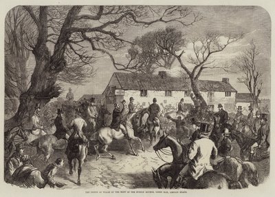 El Príncipe de Gales en la reunión de los sabuesos de Burton, Green Man, Lincoln Heath de George Bouverie Goddard