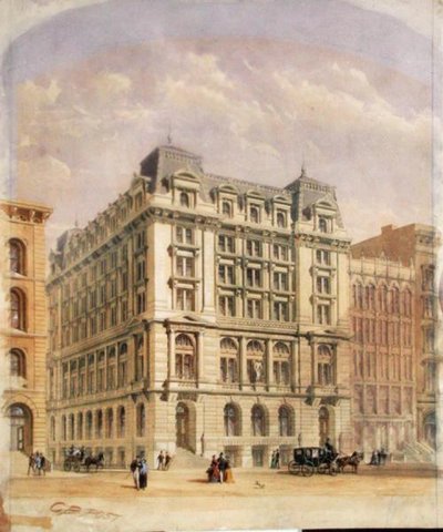 Un dibujo de competencia para el edificio Equitable Assurance de George Browne Post