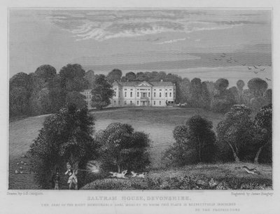 Casa Saltram, Devonshire (grabado) de George Bryant Campion