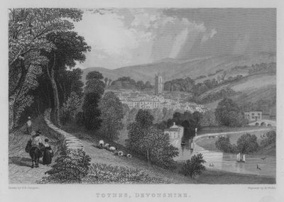 Totnes, Devonshire (grabado) de George Bryant Campion