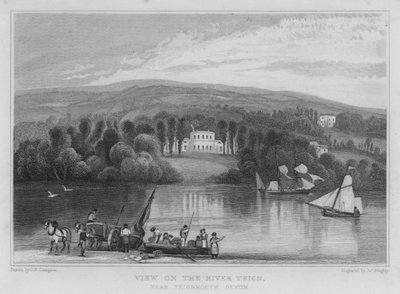 Vista en el río Teign, cerca de Teignmouth, Devon (grabado) de George Bryant Campion