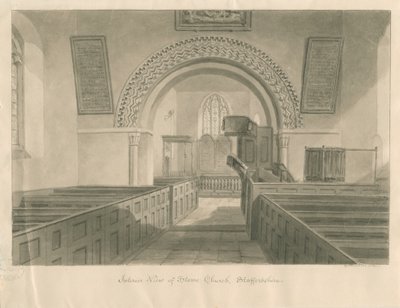 Interior de la Iglesia de Stowe de George Buckler