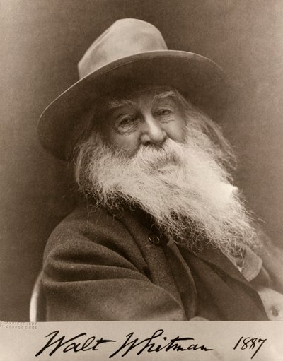 Retrato de Walt Whitman en 1887 de George C. Cox