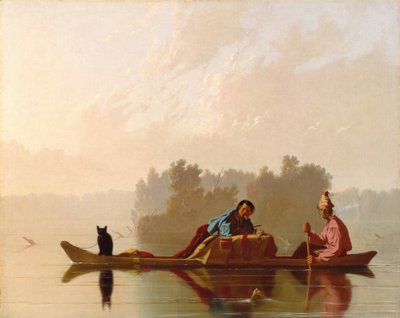 Comerciantes de pieles descendiendo el Missouri de George Caleb Bingham