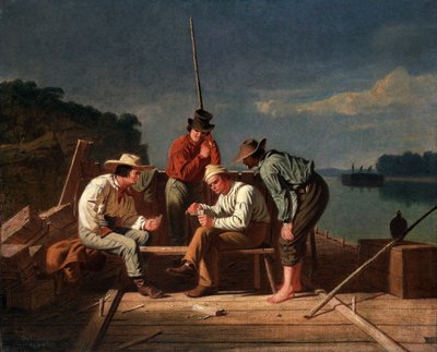En un dilema, o los balseros del Mississippi a las cartas de George Caleb Bingham