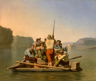 Alivio para un barco de vapor encallado de George Caleb Bingham