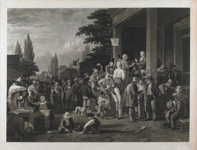 Prueba 17 de "La elección del condado" de George Caleb Bingham