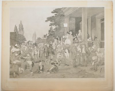 Prueba 1 de "La elección del condado" de George Caleb Bingham