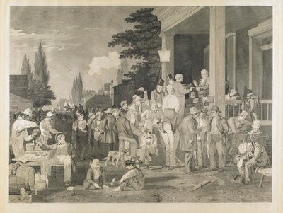 Prueba 5 de "La elección del condado" de George Caleb Bingham