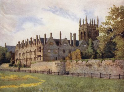 Oxford: Merton College desde los campos de George Carline