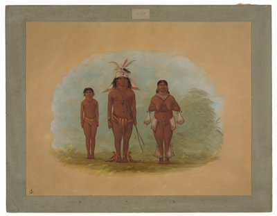 Una familia Chetibo de George Catlin