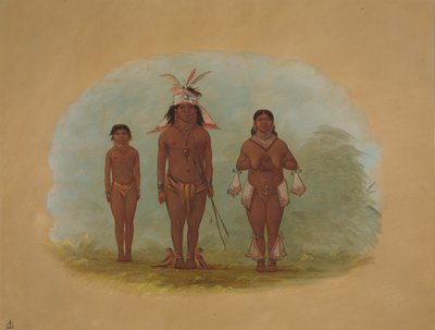 Una familia Chetibo, 1854-1869 de George Catlin