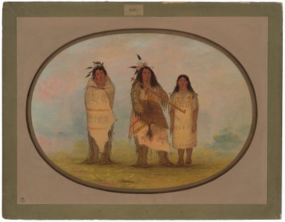 Un Jefe Cheyenne, Su Esposa y un Hombre Medicina de George Catlin