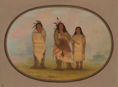 Un Jefe Cheyenne, Su Esposa y un Hombre Medicina, 1861-1869 de George Catlin