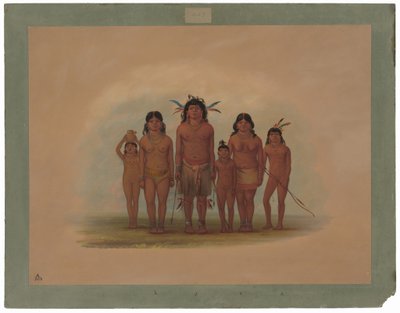 Una familia indígena Connibo de George Catlin