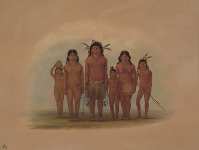 Una Familia India Connibo, 1854-1869 de George Catlin