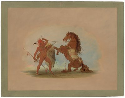 Guerrero Pawnee Sacrificando su Caballo Favorito de George Catlin