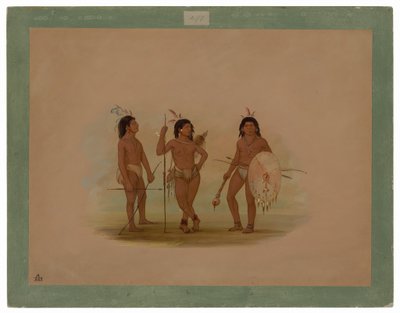 Un jefe Puelchee y dos jóvenes guerreros de George Catlin