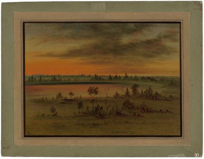 Un grupo de guerra Sioux de George Catlin