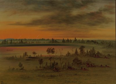 Un Grupo de Guerra Sioux de George Catlin