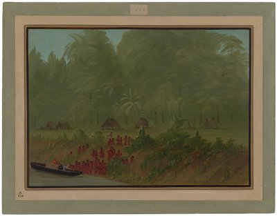 Una aldea yahua de George Catlin