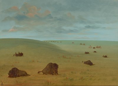Después de la Caza del Búfalo - Sioux de George Catlin