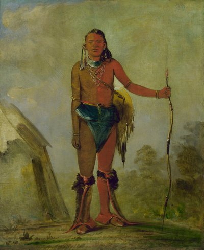 Aih-no-wa, El Fuego, un curandero zorro de George Catlin