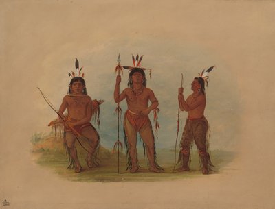 Jefe Aleutiano y Dos Guerreros de George Catlin