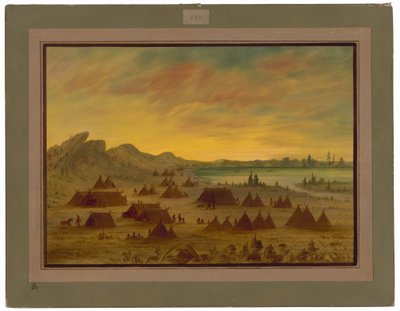 Una aldea apache de George Catlin