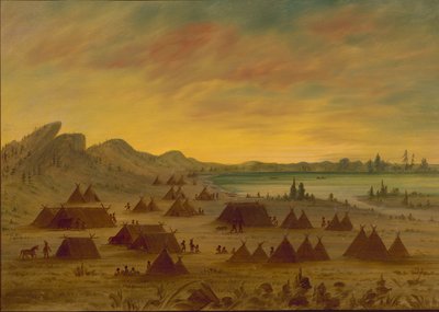 Un pueblo apache, 1855-1869 de George Catlin