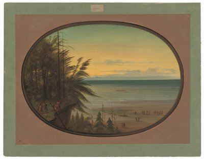 Una escalera india - Indios Nayas de George Catlin
