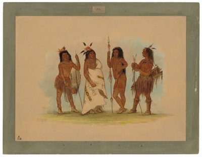 Jefe Apache y tres guerreros de George Catlin