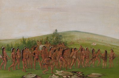 Tiro con arco de los mandan de George Catlin