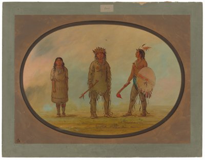 Jefe Athapasca, Su Esposa y un Guerrero de George Catlin