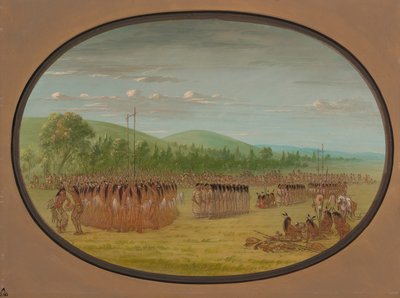 Danza del Juego de Pelota - Choctaw de George Catlin