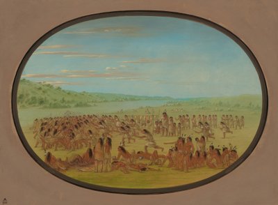 Juego de pelota de las mujeres - Sioux de George Catlin