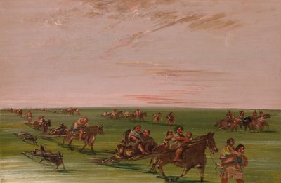 Campamento móvil de la Banda de los Sioux de George Catlin