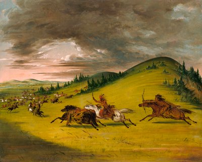 Batalla entre Sioux y Sac y Fox, 1846-1848 de George Catlin