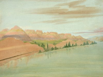 Hermosos acantilados de arcilla, 1900 millas arriba de St. Louis, 1832 de George Catlin