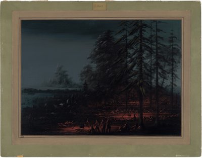 Bivouac de una partida de guerra sioux de George Catlin
