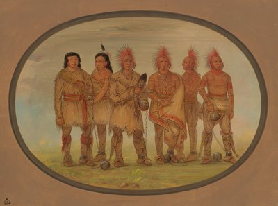 Black Hawk y Otros Cinco Prisioneros Saukie, 1861-1869 de George Catlin