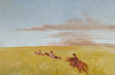 Bogard, Batiste y yo, viajando por un fondo de Missouri, 1837-1839 de George Catlin