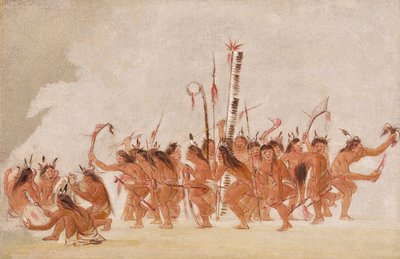 Danza de los valientes, ojibwa de George Catlin
