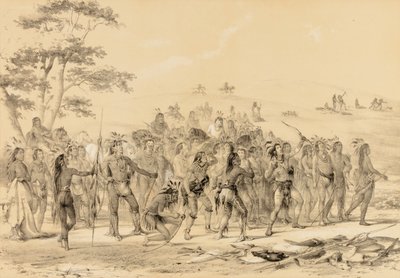 Braves Shooting Arrows--A Competition--no. 24 de George Catlin