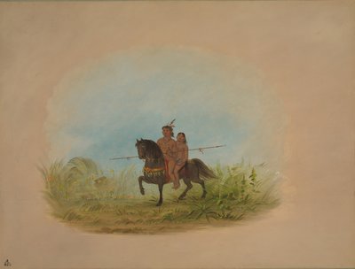 Novios a Caballo - Connibo, 1854-1869 de George Catlin