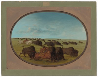 Caza de Búfalos, con Accidentes de George Catlin