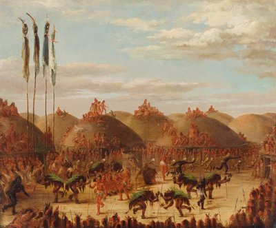 Danza del Toro, Ceremonia Mandan O-kee-pa de George Catlin