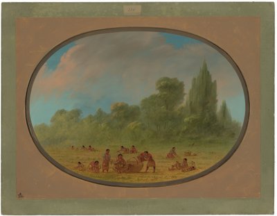Indios Caddoe Recolectando Fresas Silvestres de George Catlin