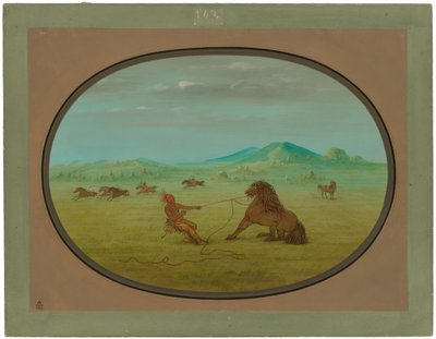 Capturando Caballos Salvajes - Pawnee de George Catlin